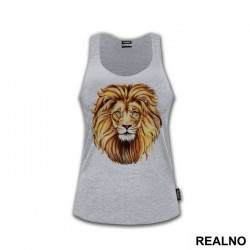 Lion Head Illustration Portrait - Životinje - Majica