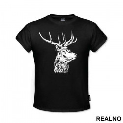 Deer Head Illustration - Životinje - Majica