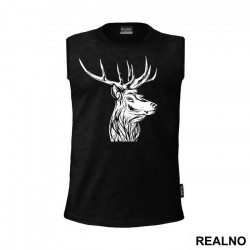 Deer Head Illustration - Životinje - Majica