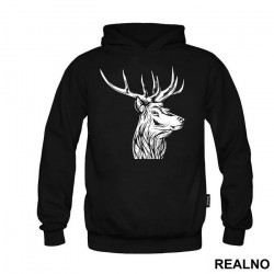 Deer Head Illustration - Životinje - Duks