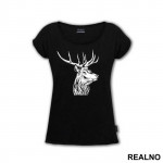 Deer Head Illustration - Životinje - Majica