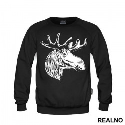 Moose Head Illustration - Životinje - Duks Moose Head Illustration - Životinje - Duks