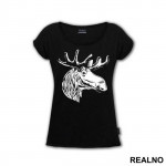 Moose Head Illustration - Životinje - Majica