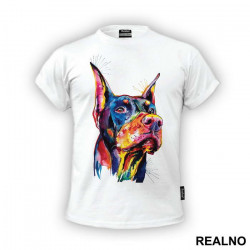 Doberman Colorful Art - Životinje - Majica