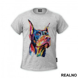 Doberman Colorful Art - Životinje - Majica