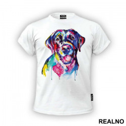 Black Lab Colorful Art - Životinje - Majica