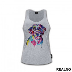 Black Lab Colorful Art - Životinje - Majica