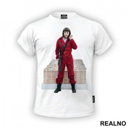 Tokyo - Tokio In Front Of Pile Of Money - La Casa de Papel - Money Heist - Majica