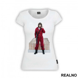 Tokyo - Tokio In Front Of Pile Of Money - La Casa de Papel - Money Heist - Majica