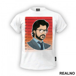 The Professor - El Profesor Mugshot - La Casa de Papel - Money Heist - Majica