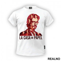 The Professor - El Profesor Double Exposure - La Casa de Papel - Money Heist - Majica