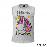 I Believe In Unicorns Pink Hair - Jednorog - Majica
