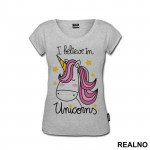 I Believe In Unicorns Pink Hair - Jednorog - Majica