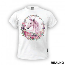Surrounded By Flowers - Unicorn - Jednorog - Majica