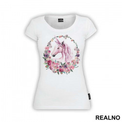 Surrounded By Flowers - Unicorn - Jednorog - Majica