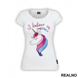 I Believe In Unicorns Watercolors - Jednorog - Majica