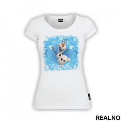 Olaf With Ice Flowers - Frozen - Majica