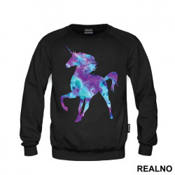 Unicorn Space Silhouette - Jednorog - Duks