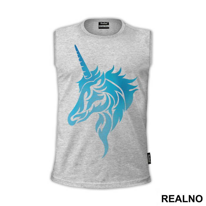 Blue Silhouette - Unicorn - Jednorog - Majica