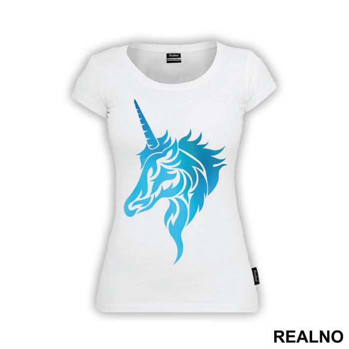 Blue Silhouette - Unicorn - Jednorog - Majica