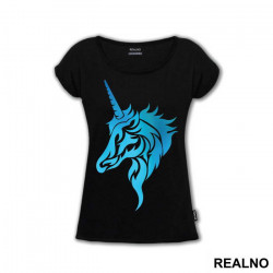 Blue Silhouette - Unicorn - Jednorog - Majica