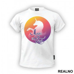 Magic Is Real Silhouette - Unicorn - Jednorog - Majica