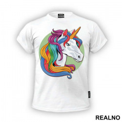Head Portrait - Unicorn - Jednorog - Majica