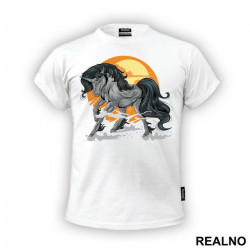 Dark Unicorn Sun Set - Jednorog - Majica