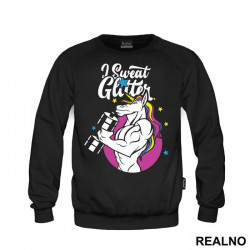 I Sweat Glitter - Unicorn - Jednorog - Duks