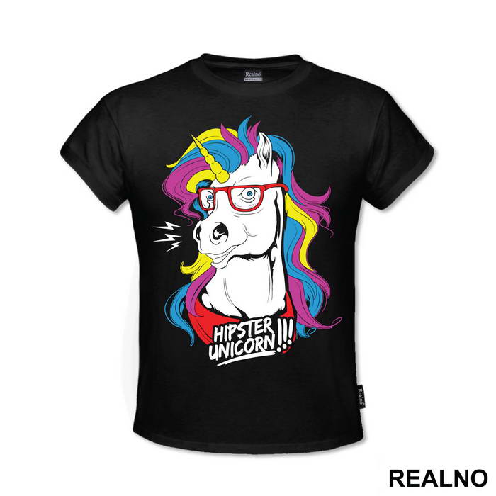 Hipster Unicorn - Jednorog - Majica