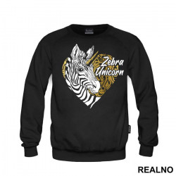 Zebra Unicorn - Jednorog - Duks