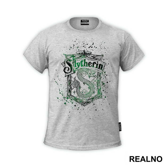 Slytherin Crest Color Splash - Harry Potter - Majica