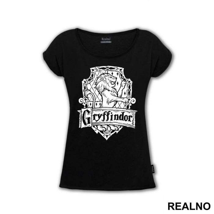 OUTLET - Crna ženska majica veličine XL - Harry Potter