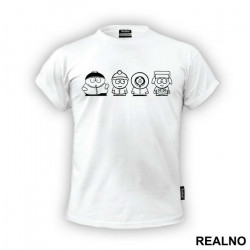 Characters Outline - South Park - Majica