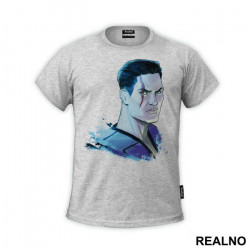 Sub Zero Human Portrait Illustration - Mortal Kombat - Majica Sub Zero Human Portrait Illustration - Mortal Kombat - Majica