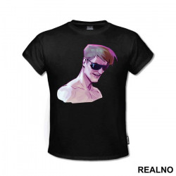 Johnny Cage Portrait Illustration - Mortal Kombat - Majica