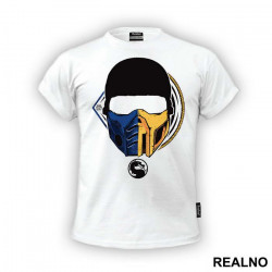 Half Scorpion Half Sub Zero Head Illustration - Mortal Kombat - Majica