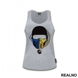 Half Scorpion Half Sub Zero Head Illustration - Mortal Kombat - Majica