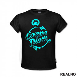 Carpe Diem With Blue Arrows - Motivation - Quotes - Majica