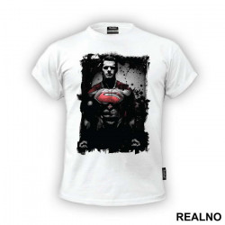 Man Of Steel Black and Red Portrait - Superman - Majica