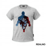 Blue And Red Silhouette - Superman - Majica