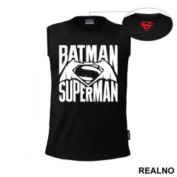 Batman Vs Text Logo - Superman - Majica