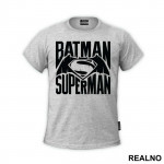 Batman Vs Text Logo - Superman - Majica