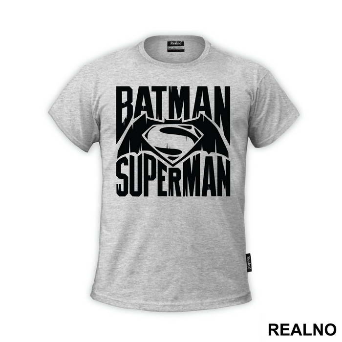 Batman Vs Text Logo - Superman - Majica