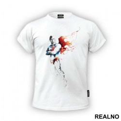 Superman Flying Painting - Superman - Majica