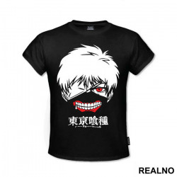 Kaneki Face Logo - Tokyo Ghoul - Majica Kaneki Face Logo - Tokyo Ghoul - Majica