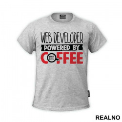 Web Developer Powered By Coffee - Engineer - Majica Web Developer Powered By Coffee - Engineer - Majica