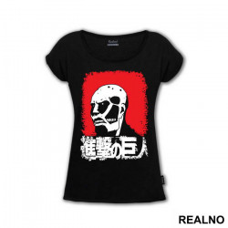 Colossal Face Red - Attack On Titan - Majica