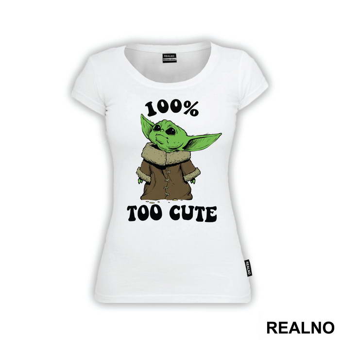 100 Percent Too Cute - Yoda - Mandalorian - Star Wars - Majica