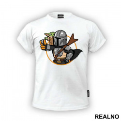 Baby Yoda And Mando - Yoda - Mandalorian - Star Wars - Majica Baby Yoda And Mando - Yoda - Mandalorian - Star Wars - Majica